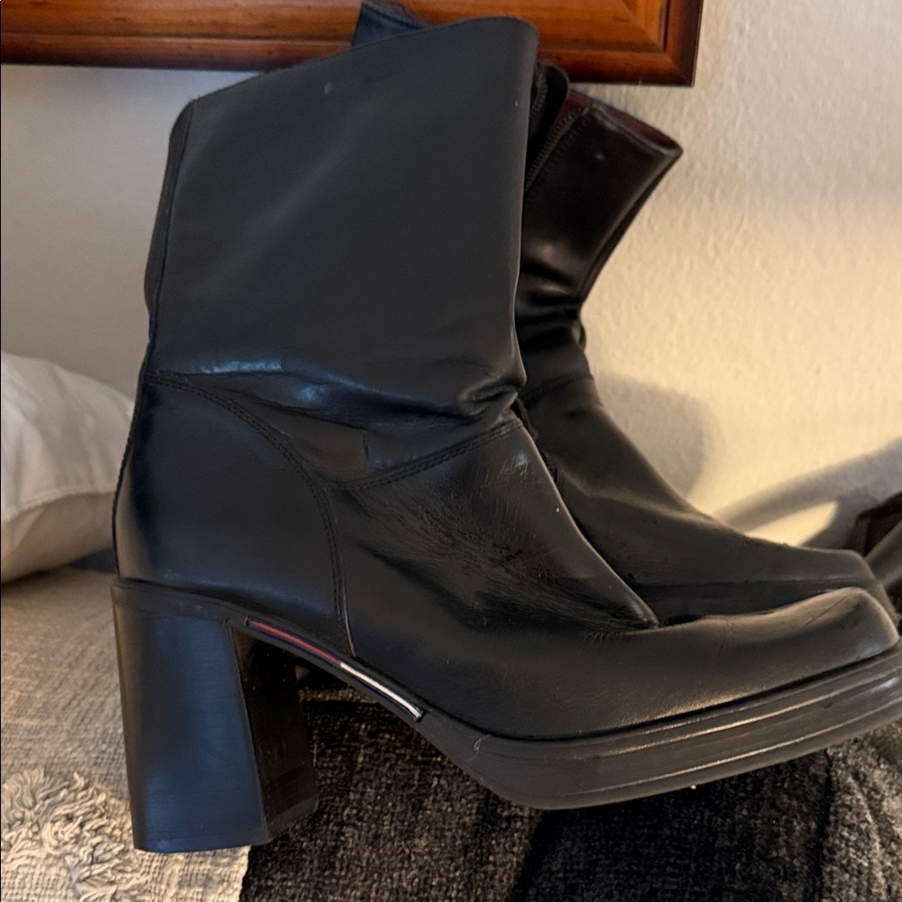 Tommy Hilfiger Black Heeled Boots